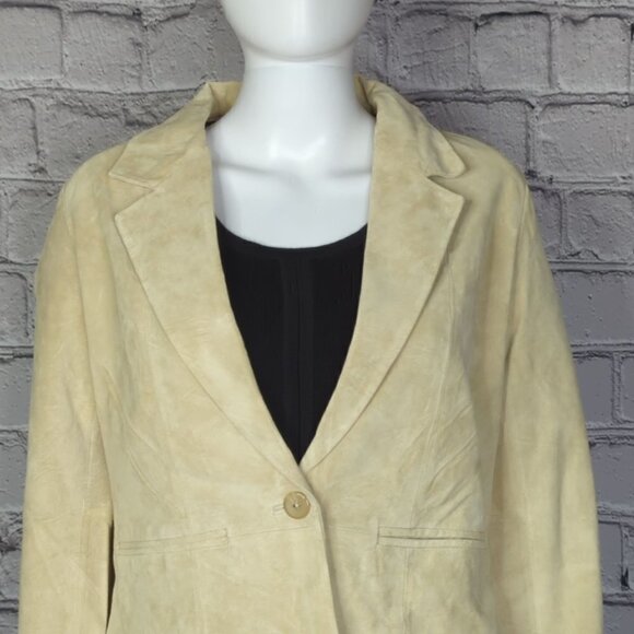 Denim & Co Tan Suede Leather Jacket, Women's Small, NWT - Picture 1 of 12